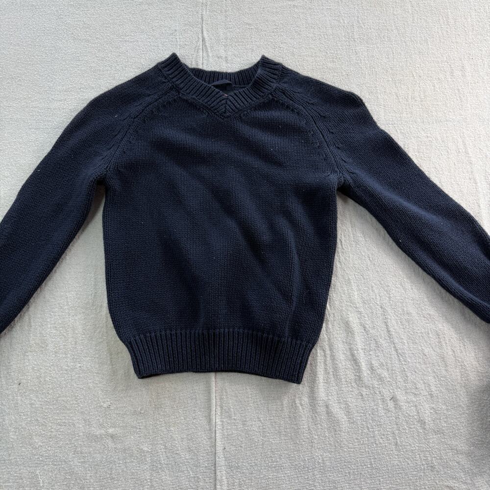 Dickies Boys Navy Sweater Blue Size Small (4) 100% Cotton Fade Resistant